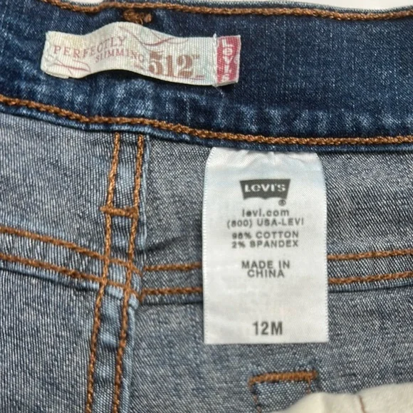 Women’s Levi’s Blue Flare Wide Leg Jeans 512 Perfectly Slimming Size 12 M - Picture 5 of 5